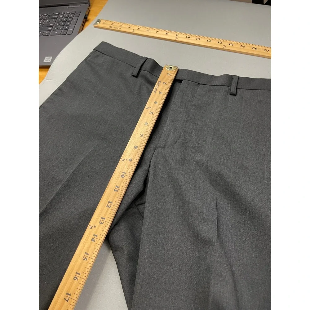 Banana‎ Republic Marzotto Super 120s Wool Slim Fit Dress Pants Charcoal 35x30